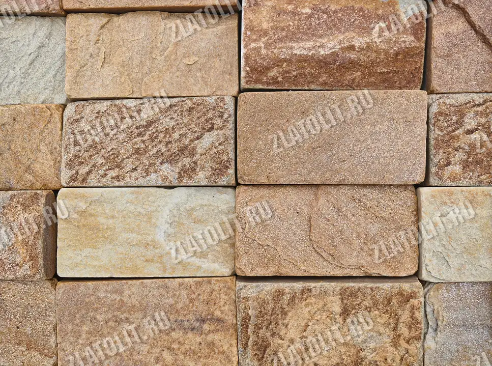 брусчатка из жёлтого златолита для мощения в наличии от производителя